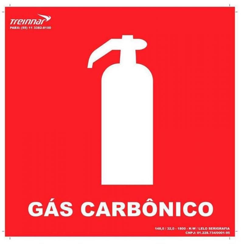 Placas de sinalização para extintores