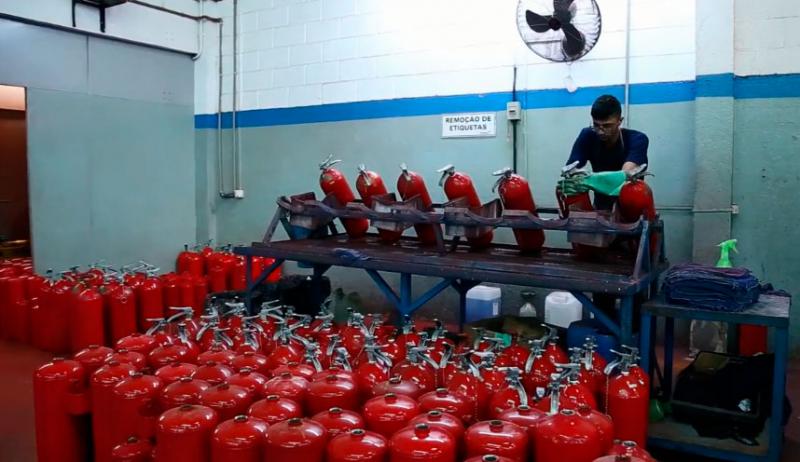 Recarga de extintores de incêndio
